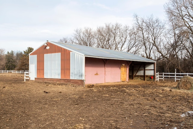 view of horse barn