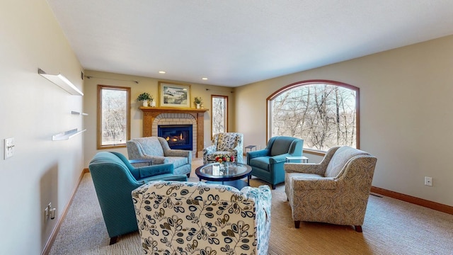 view of carpeted living room