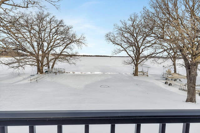 view of snowy yard