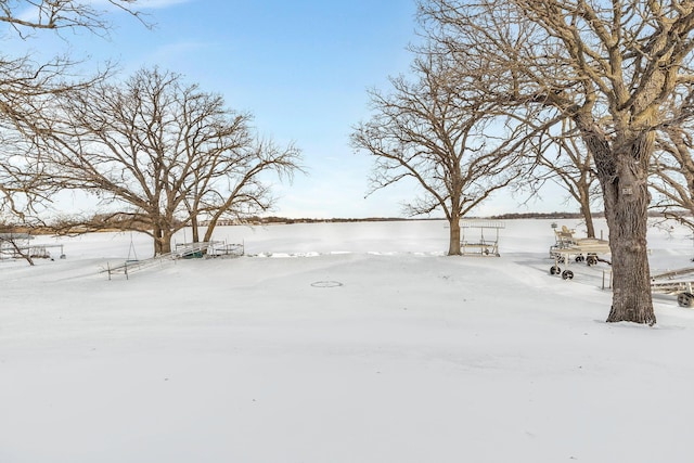 view of snowy yard