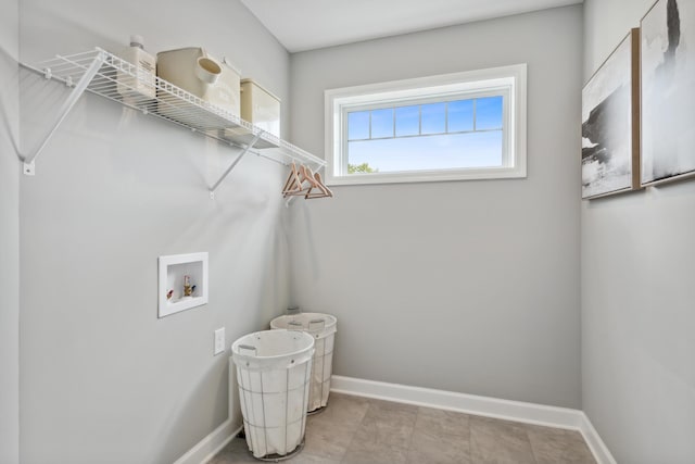 laundry room with hookup for a washing machine