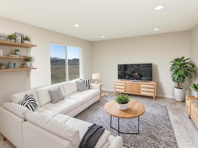 view of carpeted living room