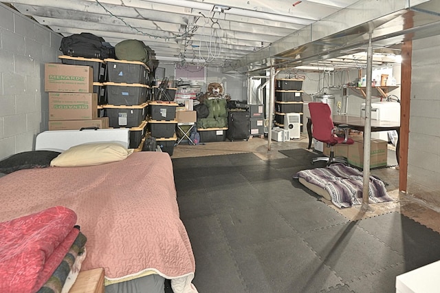 interior space featuring washer / clothes dryer and water heater