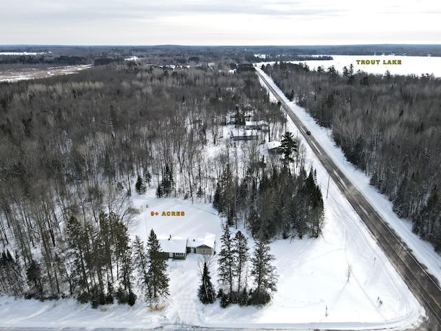 view of snowy aerial view