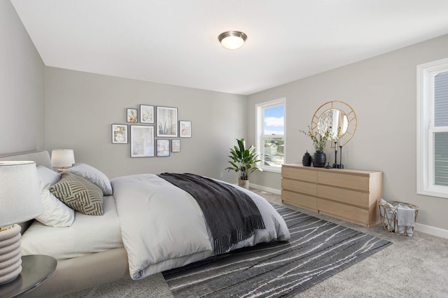 view of carpeted bedroom