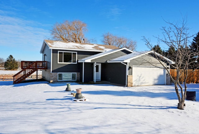 view of front of home featuring a garage