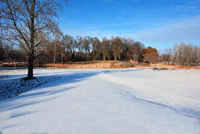 view of snowy yard