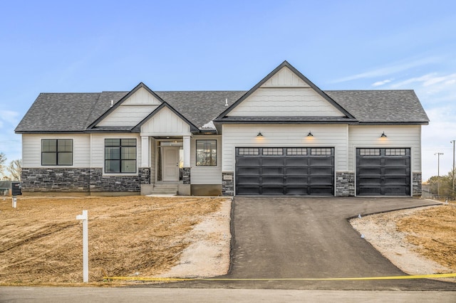 craftsman-style house with a garage