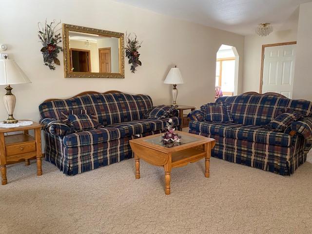 view of carpeted living room