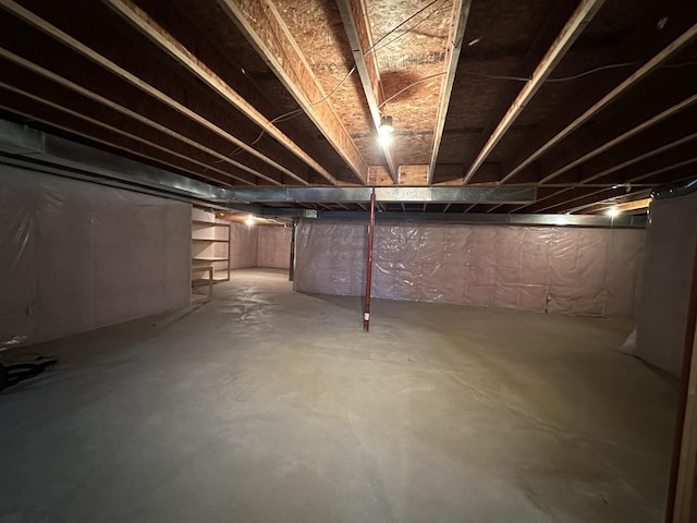 view of basement