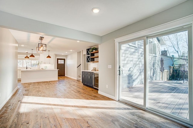 interior space featuring light hardwood / wood-style flooring