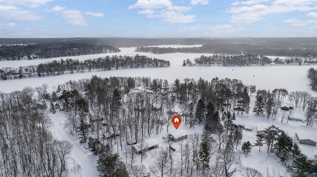 9505 Buskey Bay Dr, Iron River, WI 54847 - view of snowy aerial view