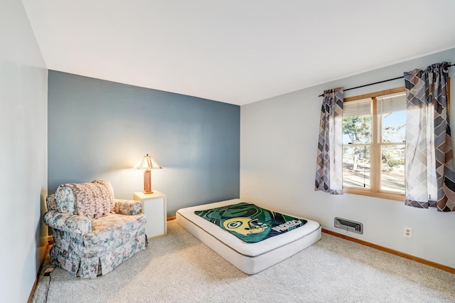 bedroom featuring carpet