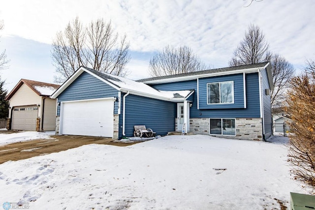 view of front of house featuring a garage