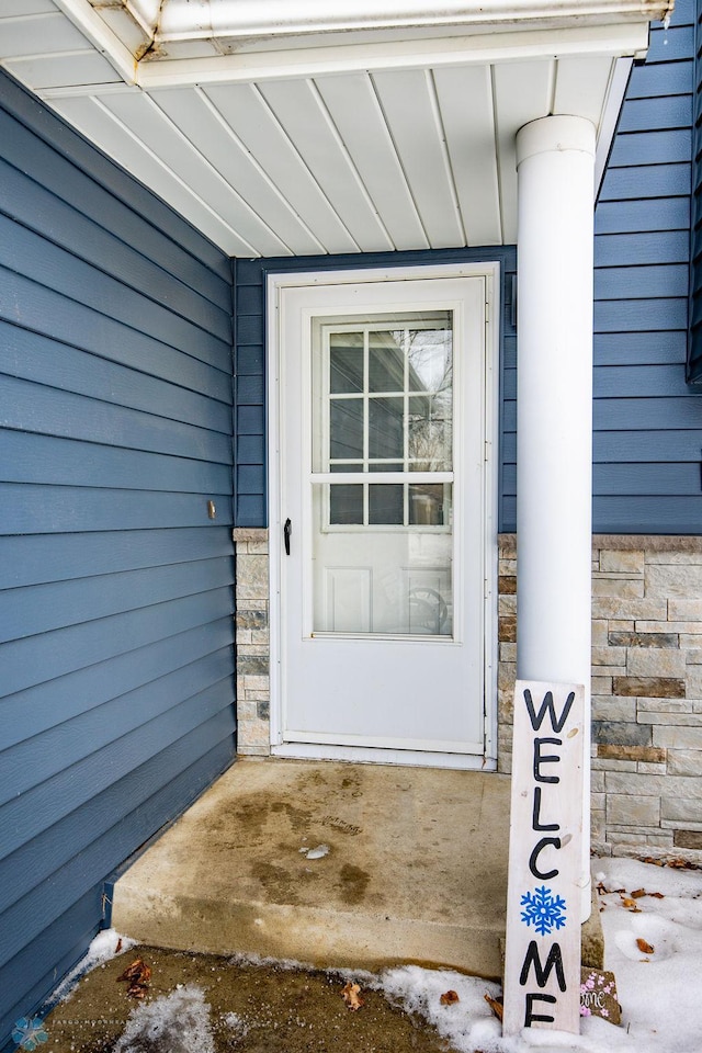 view of doorway to property