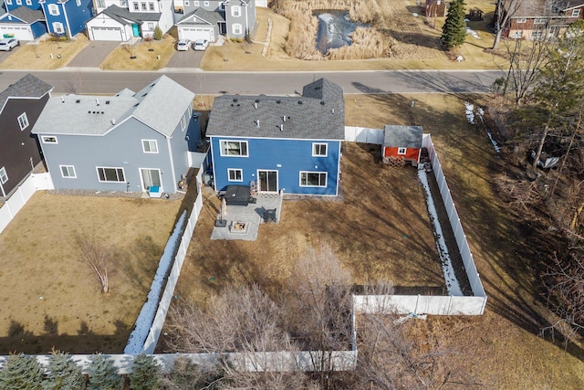 drone / aerial view featuring a residential view