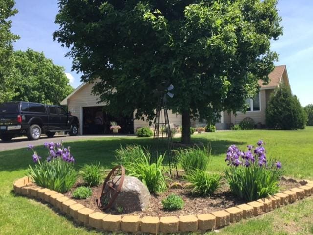 view of front facade with a front yard