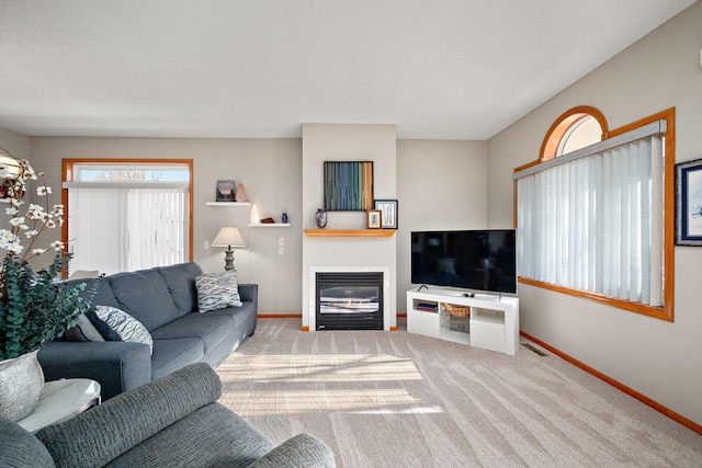 view of carpeted living room