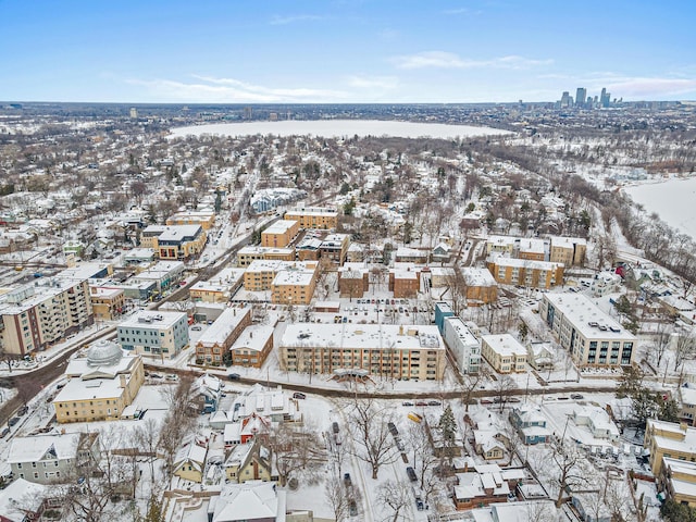 view of snowy aerial view