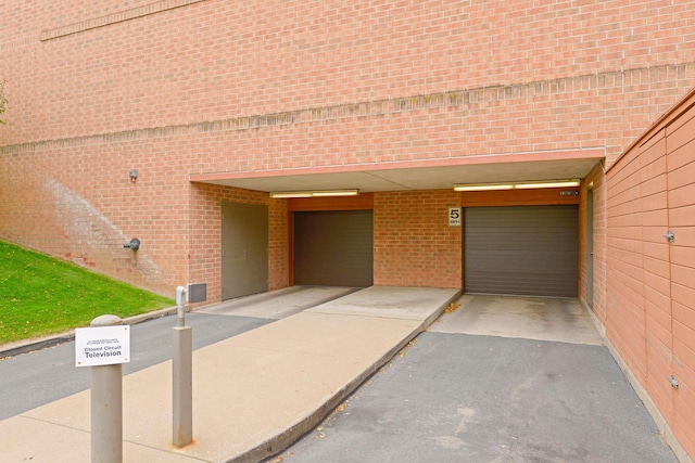 garage with driveway