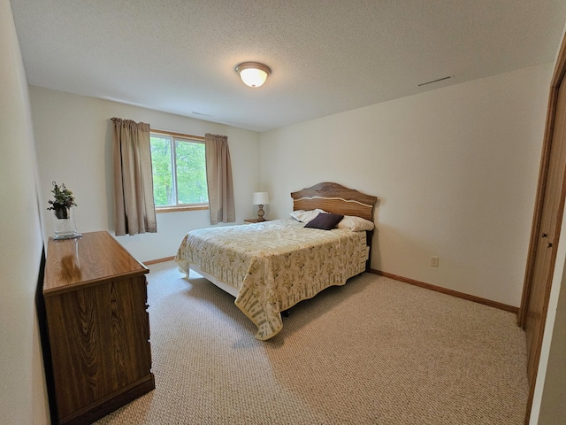 8785 Ilex Pl NW, Rice, MN 56367 - bedroom with light colored carpet, baseboards, and a textured ceiling
