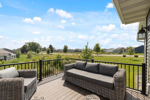 deck with outdoor lounge area