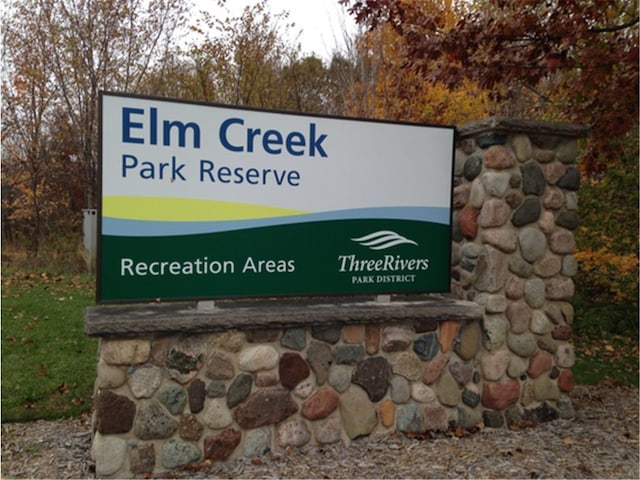 view of community sign