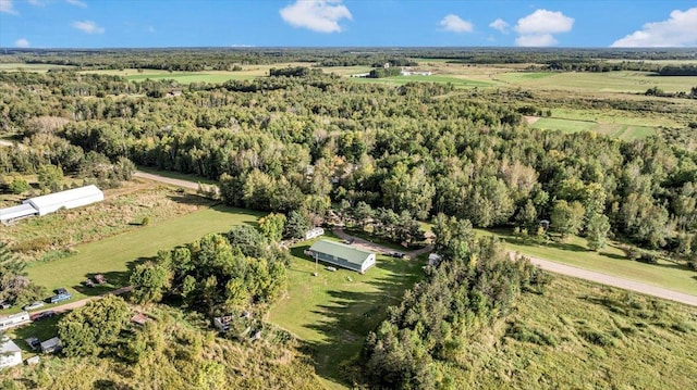 aerial view with a rural view