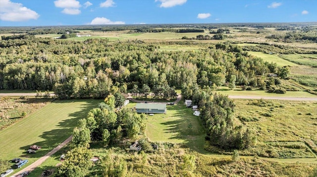 bird's eye view featuring a rural view