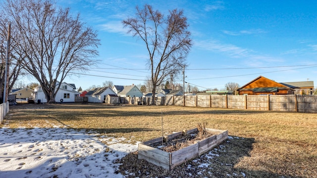 view of snowy yard