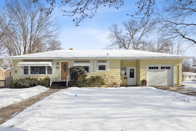 view of front facade with a garage