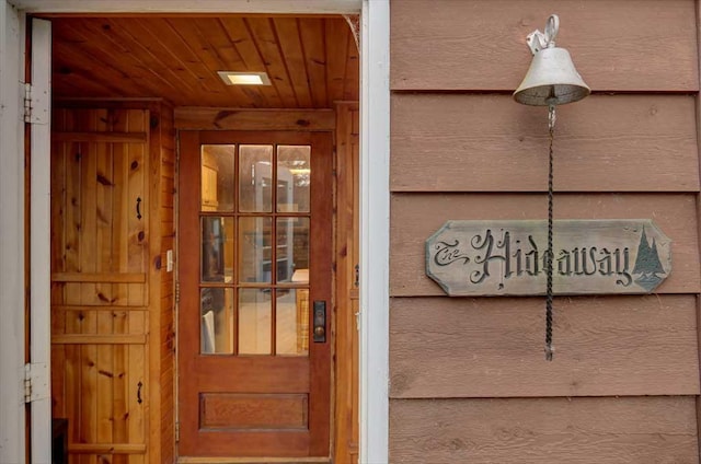 view of doorway to property