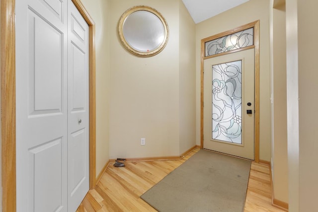 foyer entrance featuring light hardwood / wood-style floors