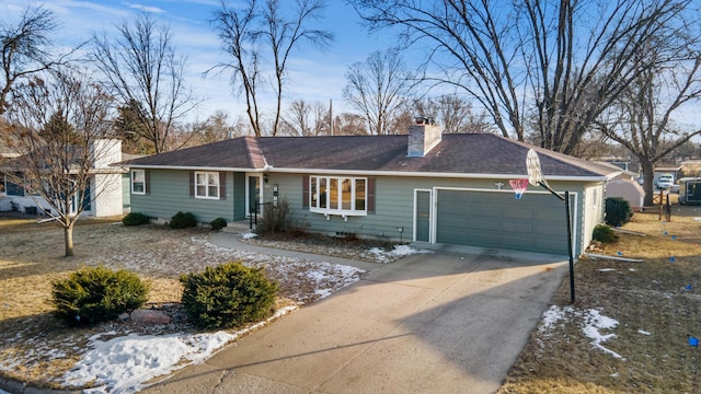 ranch-style house with a garage