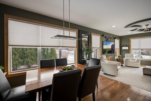 dining room featuring wood-type flooring