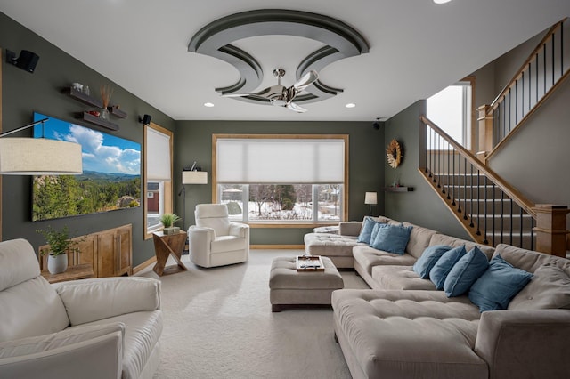 view of carpeted living room