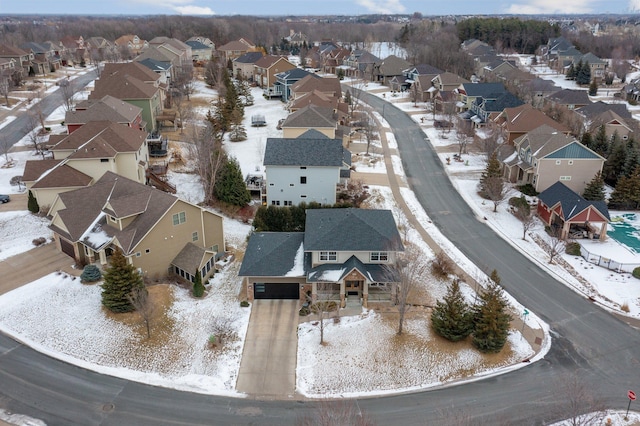 view of snowy aerial view