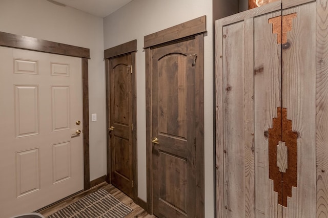 entryway featuring light hardwood / wood-style flooring