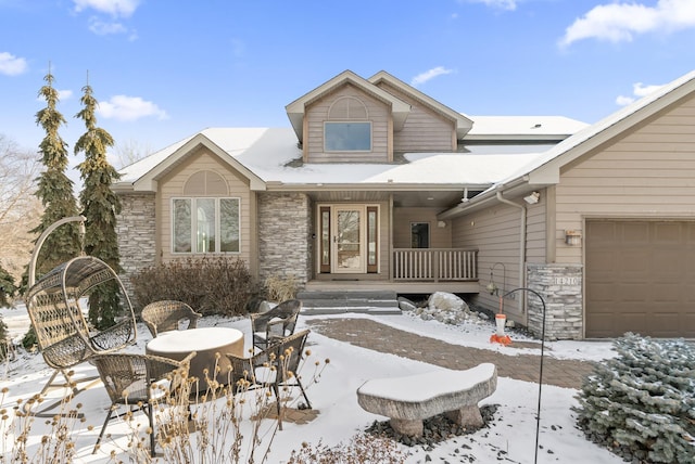 view of front of house featuring a garage