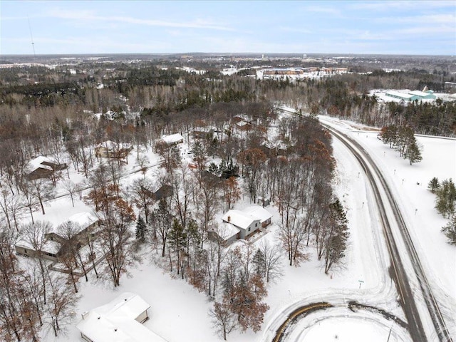 view of snowy aerial view