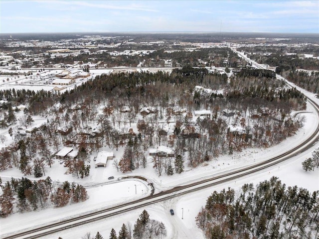 view of snowy aerial view