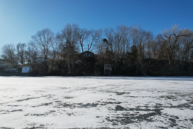 view of snowy yard