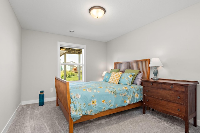 bedroom with carpet floors