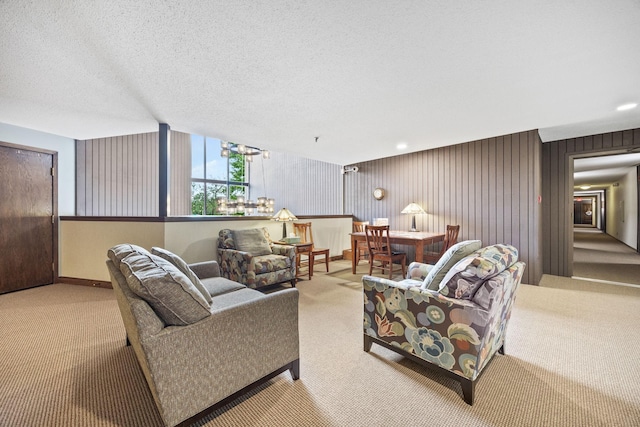 9700 Portland Ave S Unit 226, Bloomington, MN 55420 - living area with carpet flooring and a textured ceiling