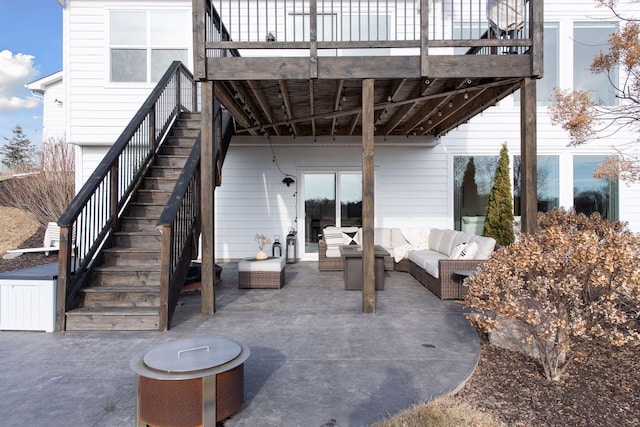 view of patio / terrace with an outdoor hangout area