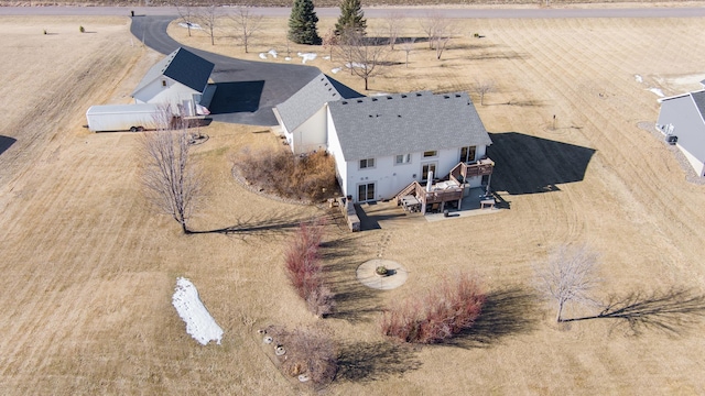 drone / aerial view featuring a rural view