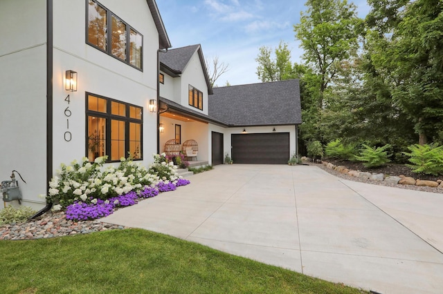 view of front of home featuring a garage