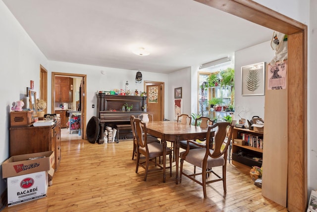 dining room featuring light hardwood / wood-style floors