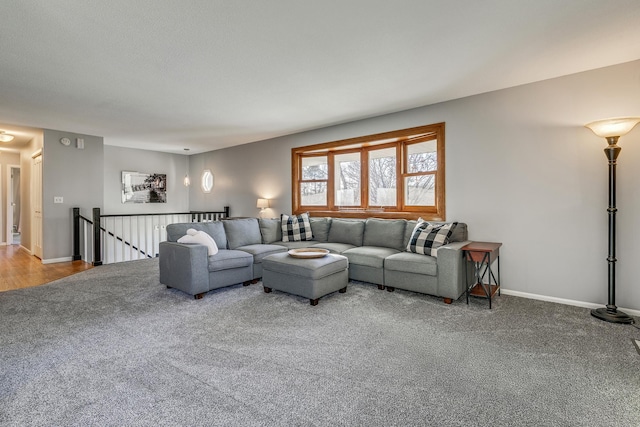 view of carpeted living room