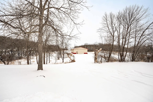 view of snowy yard